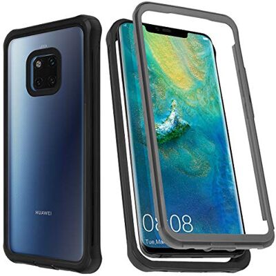 AICase Hoesje voor Huawei Mate 20 Pro, militaire kwaliteit, schokbestendig, met ingebouwde schermbeschermer voor Huawei Mate 20 Pro AICase Hoesje voor Huawei Mate 20 Pro, militaire kwaliteit, schokbestendig, met ingebouwde schermbeschermer voor Huawei Mate 20 Pro