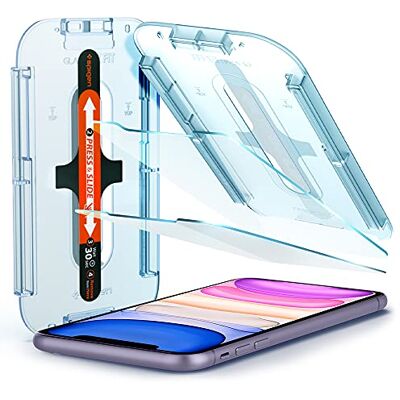Spigen , 2 stuks, Screenprotector compatibel met iPhone 11, iPhone XR, Glas.tR EZ Fit, met sjabloon voor installatie, 9H gehard glas, hoesvriendelijk, beschermglas voor iPhone 11 (064GL25166) Spigen , 2 stuks, Screenprotector compatibel met iPhone 11, iPhone XR, Glas.tR EZ Fit, met sjabloon voor installatie, 9H gehard glas, hoesvriendelijk, beschermglas voor iPhone 11 (064GL25166)