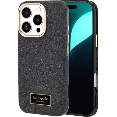 Kate Spade New York iPhone 16 Pro hoesje compatibel met MagSafe Design telefoonhoes Crystal Pave Nightfall Kate Spade New York iPhone 16 Pro hoesje compatibel met MagSafe Design telefoonhoes Crystal Pave Nightfall