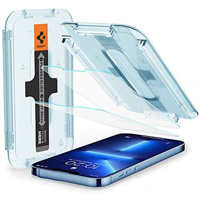Spigen Glas.TR EZ Fit gehard glas compatibel met iPhone 14 Plus, iPhone 13 Pro Max, 2 stuks, krasbestendig, 9H displaybeschermfolie Spigen Glas.TR EZ Fit gehard glas compatibel met iPhone 14 Plus, iPhone 13 Pro Max, 2 stuks, krasbestendig, 9H displaybeschermfolie