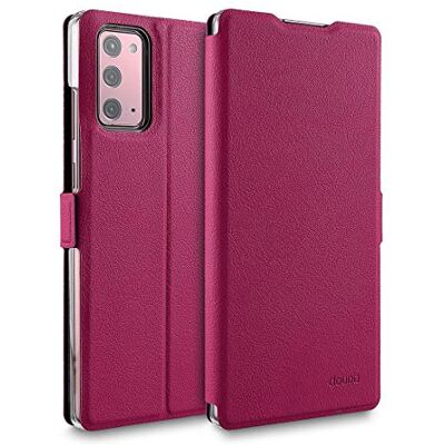 doupi Flip Cover voor Samsung Galaxy Note 20, beschermhoes met magnetische sluiting, boekstijl, beschermhoes met standfunctie, rood/roze doupi Flip Cover voor Samsung Galaxy Note 20, beschermhoes met magnetische sluiting, boekstijl, beschermhoes met standfunctie, rood/roze