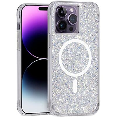 Case-Mate Twinkle MagSafe Telefoonhoesje, compatibel met Apple iPhone 14 Pro Max, glittercase, 3M valbescherming, gerecycled materiaal, geïntegreerde MagSafe-ring, glinsterend, sterdust Case-Mate Twinkle MagSafe Telefoonhoesje, compatibel met Apple iPhone 14 Pro Max, glittercase, 3M valbescherming, gerecycled materiaal, geïntegreerde MagSafe-ring, glinsterend, sterdust