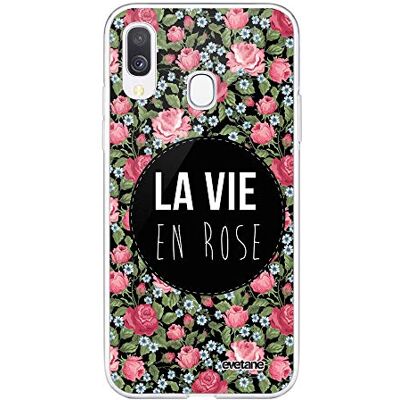 Evetane Siliconen beschermhoes compatibel met Samsung Galaxy A40 Integrale bescherming 360, dun en transparant Voor en achter Hoge weerstand Life in Rose Evetane Siliconen beschermhoes compatibel met Samsung Galaxy A40 Integrale bescherming 360, dun en transparant Voor en achter Hoge weerstand Life in Rose