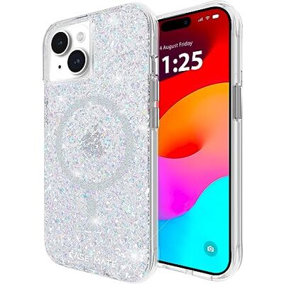 Case-Mate Twinkle Mag-Safe Case beschermhoes compatibel met Apple iPhone 15/14/13 beschermhoes met pailletten (3 m valbescherming, gerecycled materiaal, geïntegreerde Mag-Safe ring, glinsterend) Case-Mate Twinkle Mag-Safe Case beschermhoes compatibel met Apple iPhone 15/14/13 beschermhoes met pailletten (3 m valbescherming, gerecycled materiaal, geïntegreerde Mag-Safe ring, glinsterend)
