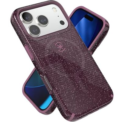 Speck CANDYSHELL Grip + MS Hoesje voor iPhone 17 Pro, loodgietersglitter, dunne beschermende handgreep, valbescherming, compatibel met MagSafe Speck CANDYSHELL Grip + MS Hoesje voor iPhone 17 Pro, loodgietersglitter, dunne beschermende handgreep, valbescherming, compatibel met MagSafe