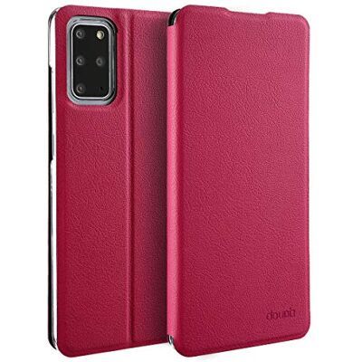 doupi Flip Cover voor Samsung Galaxy S20+ (S20 Plus), klaphoes met magneetsluiting, boekstijl, met standaard, rood/roze doupi Flip Cover voor Samsung Galaxy S20+ (S20 Plus), klaphoes met magneetsluiting, boekstijl, met standaard, rood/roze