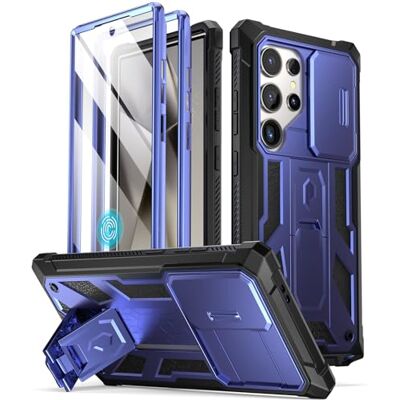 Poetic Spartan Beschermhoes voor Galaxy S24 Ultra 6,8 inch, met vingerafdrukidentificatie, militaire kwaliteit, bestand tegen Poetic Spartan Beschermhoes voor Galaxy S24 Ultra 6,8 inch, met vingerafdrukidentificatie, militaire kwaliteit, bestand tegen