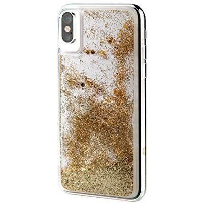 SBS Beschermhoes voor iPhone X/Xs, met glitter, goudkleurig SBS Beschermhoes voor iPhone X/Xs, met glitter, goudkleurig