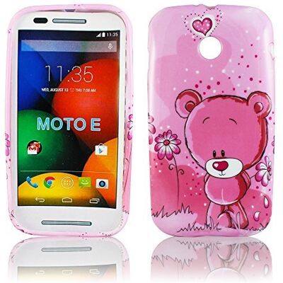Motorola Moto E Beschermhoes Leuke Beer Design TPU Siliconen Case Cover Bumper thematys® Motorola Moto E Beschermhoes Leuke Beer Design TPU Siliconen Case Cover Bumper thematys®