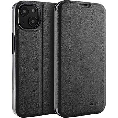 doupi Flip Cover voor iPhone 13 Mini (5,4 inch), magnetische flipcase, boekstijl, beschermhoes met standaard, zwart doupi Flip Cover voor iPhone 13 Mini (5,4 inch), magnetische flipcase, boekstijl, beschermhoes met standaard, zwart