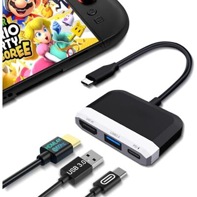 3XI USB C type C dockingstation voor Nintendo Switch 2 / Switch OLED Dock (zwart) 3XI USB C type C dockingstation voor Nintendo Switch 2 / Switch OLED Dock (zwart)