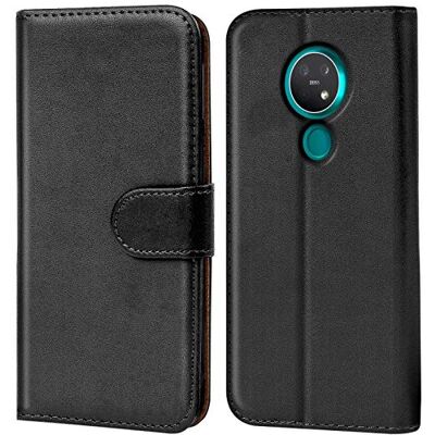Verco Beschermhoes voor Nokia 7.2, portefeuillehoes voor Nokia 7.2, beschermhoes van kunstleer, standfunctie, zwart Verco Beschermhoes voor Nokia 7.2, portefeuillehoes voor Nokia 7.2, beschermhoes van kunstleer, standfunctie, zwart