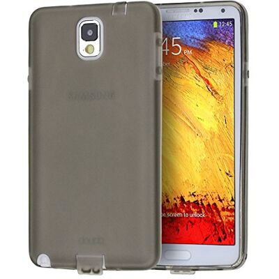 doupi PerfectFit beschermhoes voor Samsung Galaxy Note 3, met geïntegreerde stofbeschermdoppen, mat, transparant, zwart doupi PerfectFit beschermhoes voor Samsung Galaxy Note 3, met geïntegreerde stofbeschermdoppen, mat, transparant, zwart