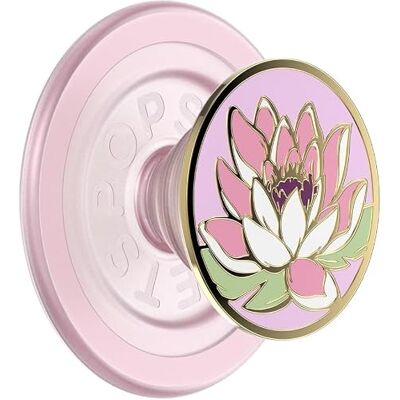 PopSockets MagSafe telefoongreep met standaard, magnetische standaard, verwisselbare bovenkant, veilige grip voor iPhone MagSafe, grip voor telefoon en tablet geëmailleerde waterlelie PopSockets MagSafe telefoongreep met standaard, magnetische standaard, verwisselbare bovenkant, veilige grip voor iPhone MagSafe, grip voor telefoon en tablet geëmailleerde waterlelie
