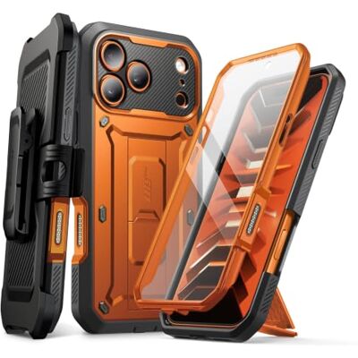 SUPCASE Beschermhoes voor iPhone 18 Pro Max/iPhone 17 Pro Max met riemclip Camera-bedieningsknop, schermbescherming, geïntegreerde standaard, robuuste volledige militaire bescherming (UB Pro), koraal SUPCASE Beschermhoes voor iPhone 18 Pro Max/iPhone 17 Pro Max met riemclip Camera-bedieningsknop, schermbescherming, geïntegreerde standaard, robuuste volledige militaire bescherming (UB Pro), koraal