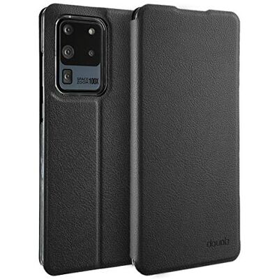 doupi Flip Cover voor Samsung Galaxy S20 Ultra (S20Ultra), beschermhoes met magneetsluiting, boekstijl, beschermhoes met standaard, zwart doupi Flip Cover voor Samsung Galaxy S20 Ultra (S20Ultra), beschermhoes met magneetsluiting, boekstijl, beschermhoes met standaard, zwart