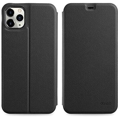 doupi Flip Cover voor iPhone 11 Pro Max (6,5 inch), magnetische flipcase, boekstijl, beschermhoes met standaard, zwart doupi Flip Cover voor iPhone 11 Pro Max (6,5 inch), magnetische flipcase, boekstijl, beschermhoes met standaard, zwart