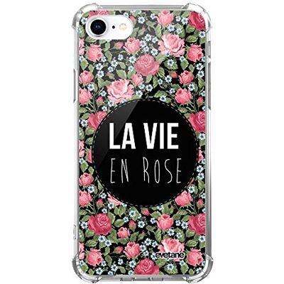 Evetane Siliconen hoesje compatibel met iPhone 7/8/iPhone SE 2020/2022 Zachte en versterkte bescherming stootvaste hoeken dun en transparant achterhoes leven in roze Evetane Siliconen hoesje compatibel met iPhone 7/8/iPhone SE 2020/2022 Zachte en versterkte bescherming stootvaste hoeken dun en transparant achterhoes leven in roze