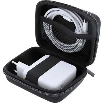foto-kontor Beschermhoes compatibel met Apple MacBook Power adapter, oplader, opslag, beschermhoes, zwart, waterdicht, schokbestendig foto-kontor Beschermhoes compatibel met Apple MacBook Power adapter, oplader, opslag, beschermhoes, zwart, waterdicht, schokbestendig