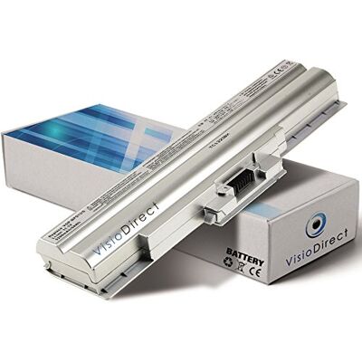 Visiodirect Batterij compatibel met Sony VAIO VGP-BPL-13-A VGP-BPL-13S VGP-BPS-21-A Silver 11,1 V 6600 mAh Visiodirect Batterij compatibel met Sony VAIO VGP-BPL-13-A VGP-BPL-13S VGP-BPS-21-A Silver 11,1 V 6600 mAh