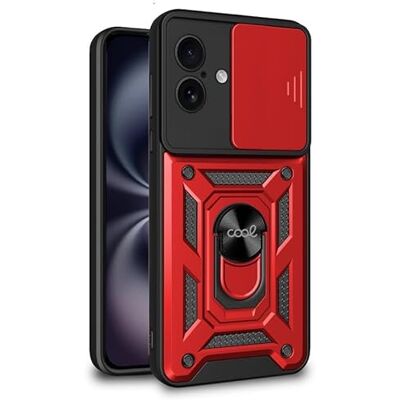 Cool iPhone 16 hoesje met rode harde ring Cool iPhone 16 hoesje met rode harde ring