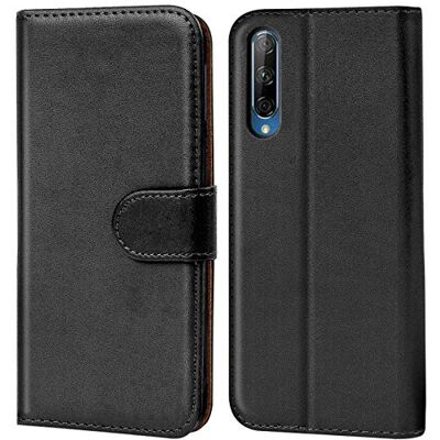 Verco Beschermhoes voor Huawei P Smart Pro, standaard en magnetische functie als portefeuille, compatibel met Huawei P Smart Pro (2019), beschermhoes met kaartenvak, PU-leer, zwart Verco Beschermhoes voor Huawei P Smart Pro, standaard en magnetische functie als portefeuille, compatibel met Huawei P Smart Pro (2019), beschermhoes met kaartenvak, PU-leer, zwart