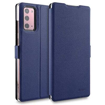doupi Flip Cover voor Samsung Galaxy Note 20, beschermhoes met magnetische sluiting, boekstijl, beschermhoes met standfunctie, donkerblauw doupi Flip Cover voor Samsung Galaxy Note 20, beschermhoes met magnetische sluiting, boekstijl, beschermhoes met standfunctie, donkerblauw