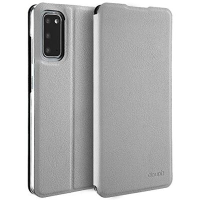 doupi Flip Cover voor Samsung Galaxy S20, beschermhoes met magnetische sluiting, boekstijl, beschermhoes met standfunctie, wit doupi Flip Cover voor Samsung Galaxy S20, beschermhoes met magnetische sluiting, boekstijl, beschermhoes met standfunctie, wit