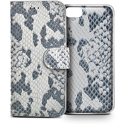 Celly SNAKEAIPH5NP Beschermhoes voor iPhone 5/5S, leer, met slangenhuidmotief, zilverkleurig Celly SNAKEAIPH5NP Beschermhoes voor iPhone 5/5S, leer, met slangenhuidmotief, zilverkleurig