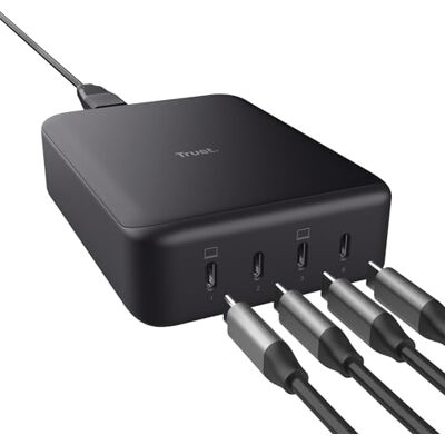 Trust Maxo Oplader USB C 240 W Snellader Desktop 4 USB-C Poorten PD Desktop Multiprise Adapter GaN Oplader iPhone iPad Samsung Galaxy Laptop Laptop Zwart PD Desktop Multiprise Adaptateur GaN Chargeur iPhone iPad Samsung Galaxy Ordinateur Portable Tablet Trust Maxo Oplader USB C 240 W Snellader Desktop 4 USB-C Poorten PD Desktop Multiprise Adapter GaN Oplader iPhone iPad Samsung Galaxy Laptop Laptop Zwart PD Desktop Multiprise Adaptateur GaN Chargeur iPhone iPad Samsung Galaxy Ordinateur Portable Tablet