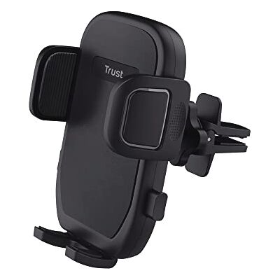 Trust Runo Telefoonhouder, ventilatiesluikbevestiging, veilige houder, snelontgrendelingsknop, rubberen gecoate achterklem, iPhone, Samsung en andere, 55-100 mm, zwart Trust Runo Telefoonhouder, ventilatiesluikbevestiging, veilige houder, snelontgrendelingsknop, rubberen gecoate achterklem, iPhone, Samsung en andere, 55-100 mm, zwart