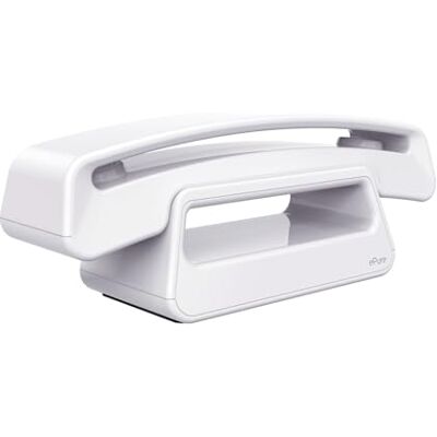 Alcatel ePure Iconic Draadloze DECT-vaste telefoon, vintage design, groot grafisch display met hoge resolutie, handsfree-functie, oproepblokkering, wit Alcatel ePure Iconic Draadloze DECT-vaste telefoon, vintage design, groot grafisch display met hoge resolutie, handsfree-functie, oproepblokkering, wit