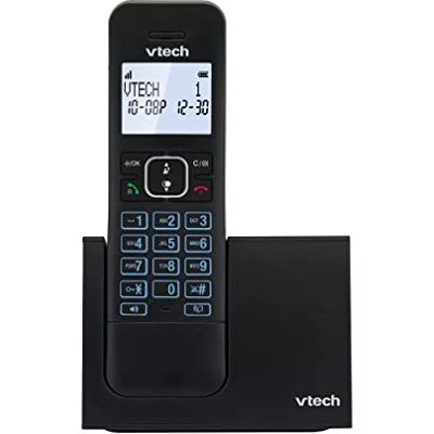 VTech LS1000 Draadloze telefoon thuis met handsfree, DECT vaste telefoon, dubbele lading, oproep/wacht-ID, verlicht scherm en toetsenbord, ECO-modus, 50 namen en nummers telefoonboek VTech LS1000 Draadloze telefoon thuis met handsfree, DECT vaste telefoon, dubbele lading, oproep/wacht-ID, verlicht scherm en toetsenbord, ECO-modus, 50 namen en nummers telefoonboek
