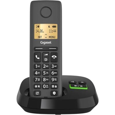 Siemens Pure 120A DECT-telefoon met antwoordapparaat, zwart antraciet Siemens Pure 120A DECT-telefoon met antwoordapparaat, zwart antraciet