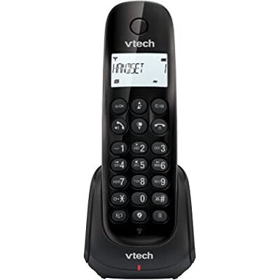 VTech CS1450 Draadloze DECT-telefoon met automatisch antwoordapparaat, handsfree-functie, oproepblokkering, oproepidentificatie/wachtfunctie, display met achtergrondverlichting, eco-modus VTech CS1450 Draadloze DECT-telefoon met automatisch antwoordapparaat, handsfree-functie, oproepblokkering, oproepidentificatie/wachtfunctie, display met achtergrondverlichting, eco-modus