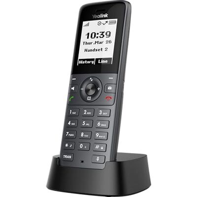 Yealink W71H DECT draadloze handset, 35 uur batterijduur, lcd-display, zwart Yealink W71H DECT draadloze handset, 35 uur batterijduur, lcd-display, zwart