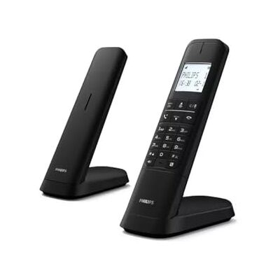 Philips M4702B/12-2 Draadloze DECT vaste telefoons, 4,6 cm display, lcd-display, achtergrondverlichting, 50-cijferige agenda, handsfree, programmeerbare toetsen, HQ-geluid zwart (compatibel: ES, door) Philips M4702B/12-2 Draadloze DECT vaste telefoons, 4,6 cm display, lcd-display, achtergrondverlichting, 50-cijferige agenda, handsfree, programmeerbare toetsen, HQ-geluid zwart (compatibel: ES, door)