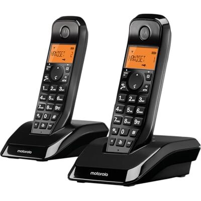 Motorola Draadloze digitale telefoon S1202 uit de S12-serie met oproepblokkering en "Niet storen"-functie, handsfree-luidspreker, telefoonboek tot 50 namen en nummers, verlicht display Motorola Draadloze digitale telefoon S1202 uit de S12-serie met oproepblokkering en "Niet storen"-functie, handsfree-luidspreker, telefoonboek tot 50 namen en nummers, verlicht display