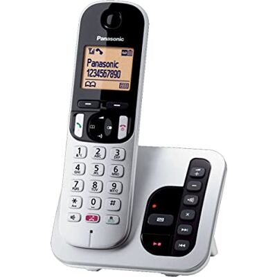 Panasonic KX-TGC260JTS Digitale draadloze telefoon met telefoonberichten, handsfree, verlicht display en ongewenste oproepvergrendeling Panasonic KX-TGC260JTS Digitale draadloze telefoon met telefoonberichten, handsfree, verlicht display en ongewenste oproepvergrendeling