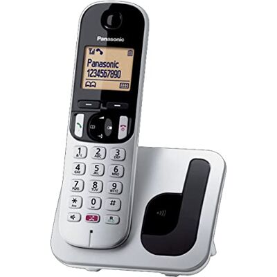 Panasonic KX-TGC250JTS Draadloze digitale telefoon, basiseenheid en unieke ontvanger, oproep-ID, ongewenste oproepvergrendeling, handsfree, Eco One Touch-modus, geavanceerde wekker, display Panasonic KX-TGC250JTS Draadloze digitale telefoon, basiseenheid en unieke ontvanger, oproep-ID, ongewenste oproepvergrendeling, handsfree, Eco One Touch-modus, geavanceerde wekker, display
