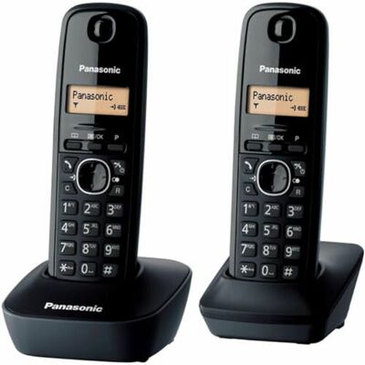 Panasonic KX-TG1612FRH Draadloze digitale telefoon, basis en 2 handsets, beller-identificatie, batterij met lange levensduur, LCD, herinneringsgeheugen, wekker, toetsantwoorder, antracietgrijs Panasonic KX-TG1612FRH Draadloze digitale telefoon, basis en 2 handsets, beller-identificatie, batterij met lange levensduur, LCD, herinneringsgeheugen, wekker, toetsantwoorder, antracietgrijs