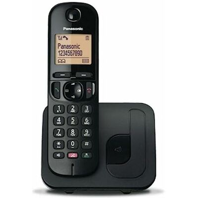 Panasonic KX-TGC250SPB Digitale draadloze telefoon, basiseenheid en 1 hoofdtelefoon, oproepidentificatie en vergrendeling, luidspreker, eco-modus, wekker, lcd-display, zwart Panasonic KX-TGC250SPB Digitale draadloze telefoon, basiseenheid en 1 hoofdtelefoon, oproepidentificatie en vergrendeling, luidspreker, eco-modus, wekker, lcd-display, zwart