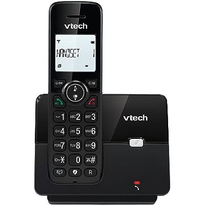 VTech CS2000 Draadloze telefoon voor thuis DECT met handsfree en oproepvergrendeling, vaste telefoon voor senioren, oproep-ID, 1,8 inch lcd-display met achtergrondverlichting, grote toetsen, modus VTech CS2000 Draadloze telefoon voor thuis DECT met handsfree en oproepvergrendeling, vaste telefoon voor senioren, oproep-ID, 1,8 inch lcd-display met achtergrondverlichting, grote toetsen, modus