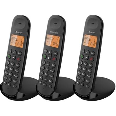LOGICOM ILOA 350 Draadloze vaste telefoon zonder antwoordapparaat Trio Analoge & Dect-telefoons Zwart LOGICOM ILOA 350 Draadloze vaste telefoon zonder antwoordapparaat Trio Analoge & Dect-telefoons Zwart