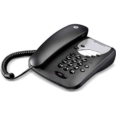 Motorola CT1 bedrade telefoon, bekabelde oproepen, soepele verbindingen, mute-functie Zwart Motorola CT1 bedrade telefoon, bekabelde oproepen, soepele verbindingen, mute-functie Zwart