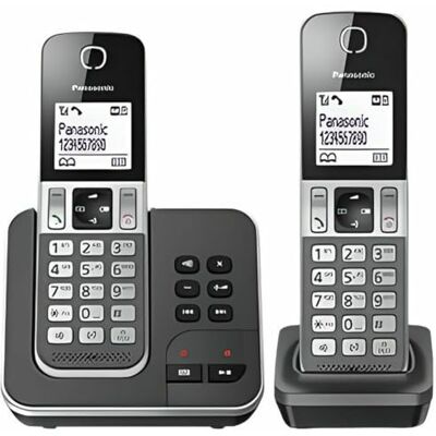 Panasonic DECT Duo vaste telefoon Zwart Panasonic DECT Duo vaste telefoon Zwart