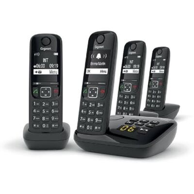 Siemens zwarte quattro dect draadloze telefoon met antwoordapparaat as690aquattro Siemens zwarte quattro dect draadloze telefoon met antwoordapparaat as690aquattro