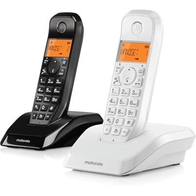 Motorola S1202 draadloze telefoon met oproepblokkering, niet storen modus, handsfree luidspreker en display met achtergrondverlichting – telefoonboek voor 50 contacten en nummerherkenning Motorola S1202 draadloze telefoon met oproepblokkering, niet storen modus, handsfree luidspreker en display met achtergrondverlichting – telefoonboek voor 50 contacten en nummerherkenning