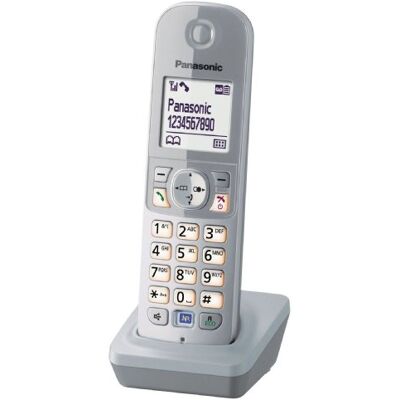 Panasonic KX-TGA681EXS handset voor de serie KX-TG68xx met laadstation, parelzilver Panasonic KX-TGA681EXS handset voor de serie KX-TG68xx met laadstation, parelzilver