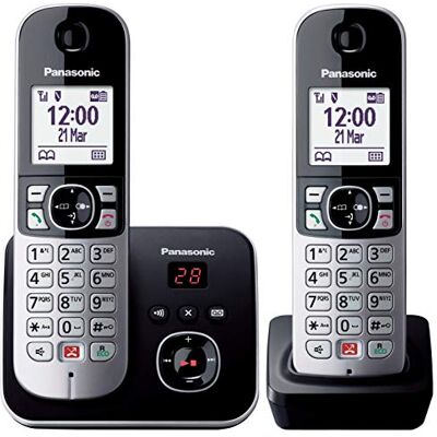 Panasonic Cordless KX TG6862JTB Twin Dect zwart e zilver Panasonic Cordless KX TG6862JTB Twin Dect zwart e zilver
